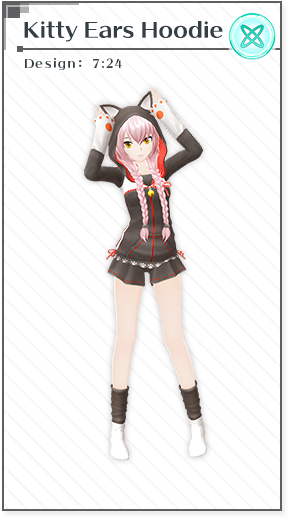 Kitty Ears Hoodie - Miku Magical Mirai All Designs (300x530), Png Download