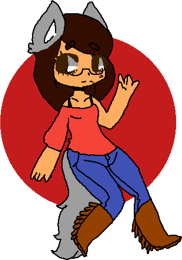 A Chibi Version Of Me With Cat Ears And Tail - Cat (1000x1000), Png Download
