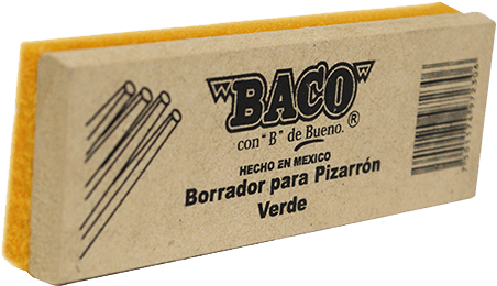 Borrador P/pizarron Baco - White (500x500), Png Download