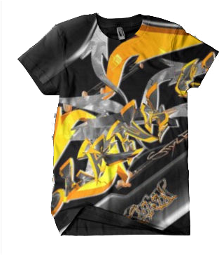 Both Men And Women Can Pull Off The Graffiti Tees, - T Shirt Graffiti Png (335x363), Png Download