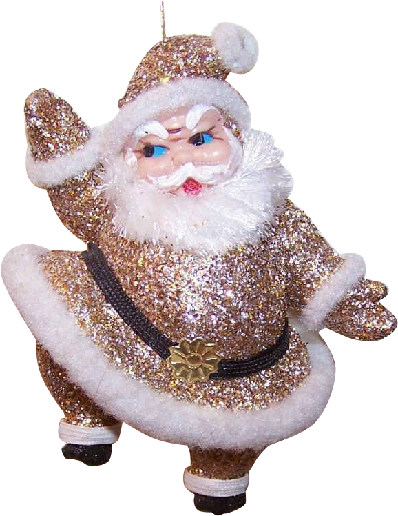Vintage Christmas Ornament - Santa Claus (747x747), Png Download