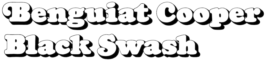 Foundries - Benguiat Cooper Black Swash (875x308), Png Download