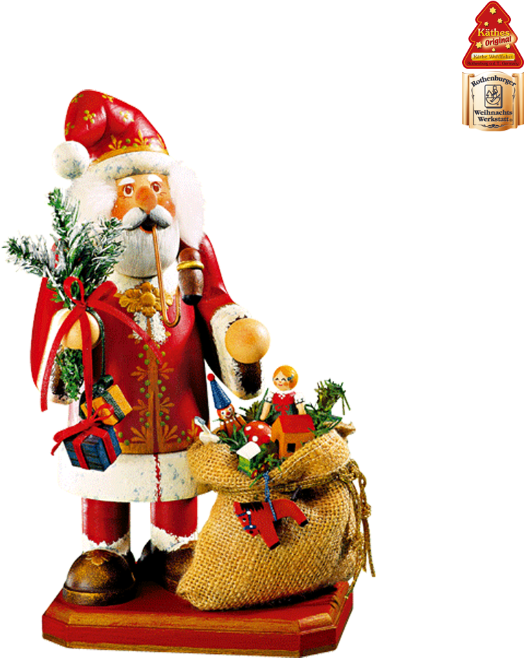 Holzknoddl Vintage Santa, Incense Smoker - Santa Claus (1000x1000), Png Download
