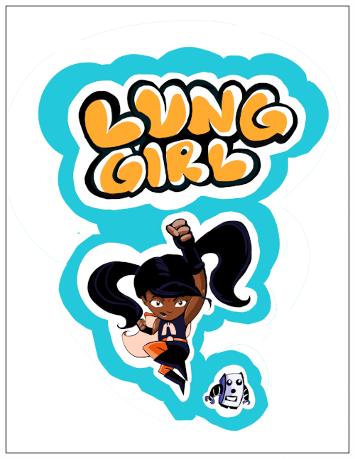 Lung Girl 2 Shirt Design - Lung Girl (500x646), Png Download