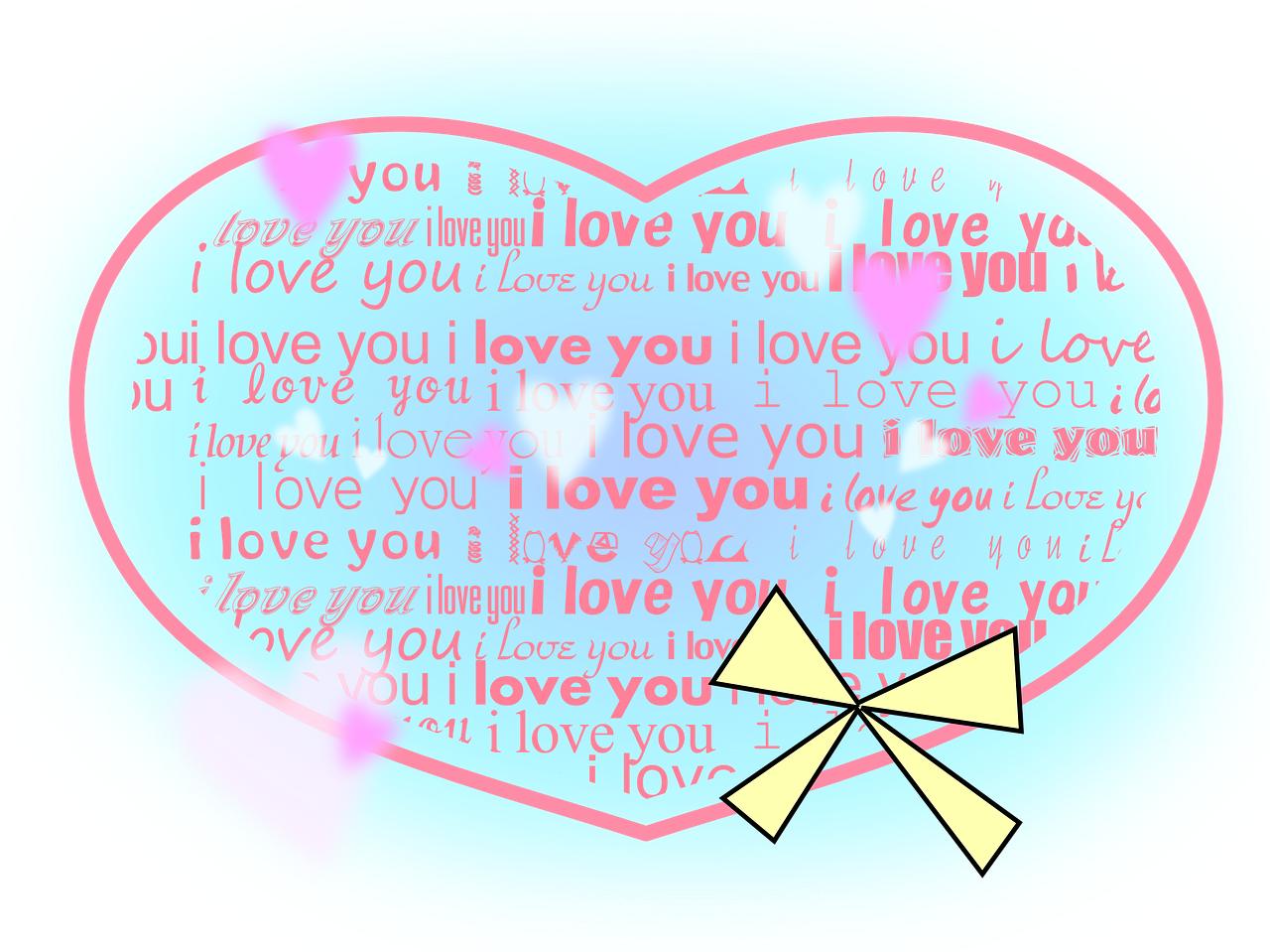 Heart Ribbon Blue (1280x959), Png Download