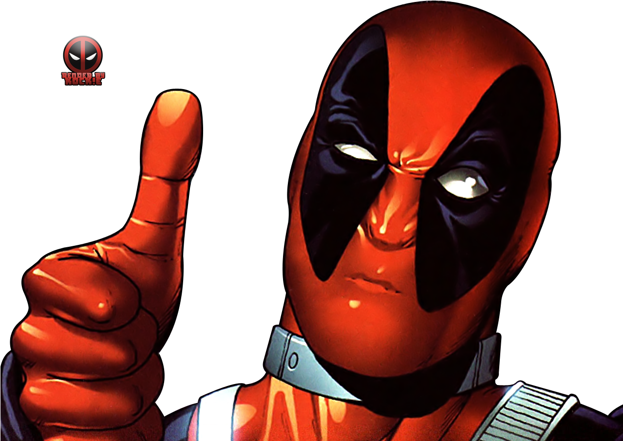 Ever - Deadpool Thumbs Up Png (1278x975), Png Download