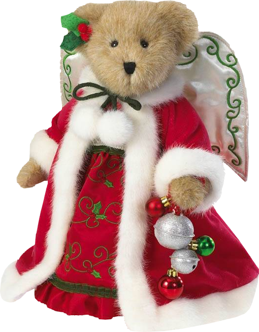 Christmas Teddy Bear - Angel Bear Tree Topper (526x674), Png Download