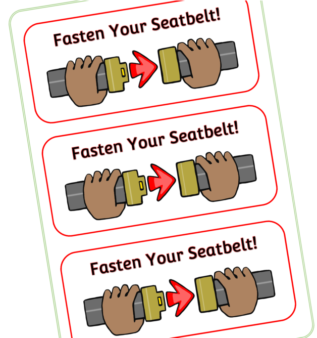 Aeroplane Role-play 'fasten Your Seatbelt Sign' - Seat Belt (1000x667), Png Download