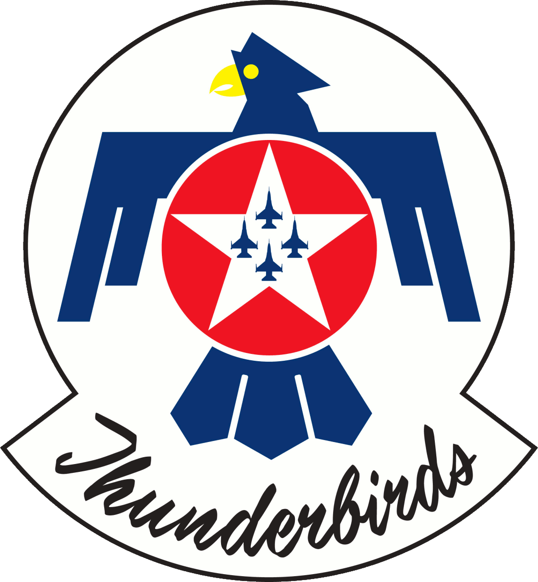 Blue Angels Insignia - Air Force Thunderbirds Logo (1100x1189), Png Download