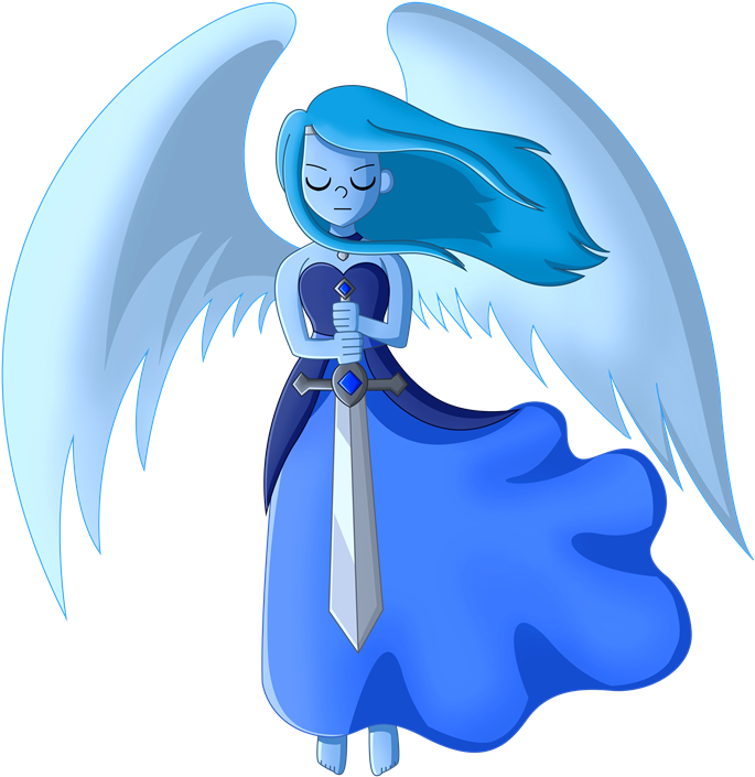 Blue Angel - Blue Angel Cartoon (700x712), Png Download