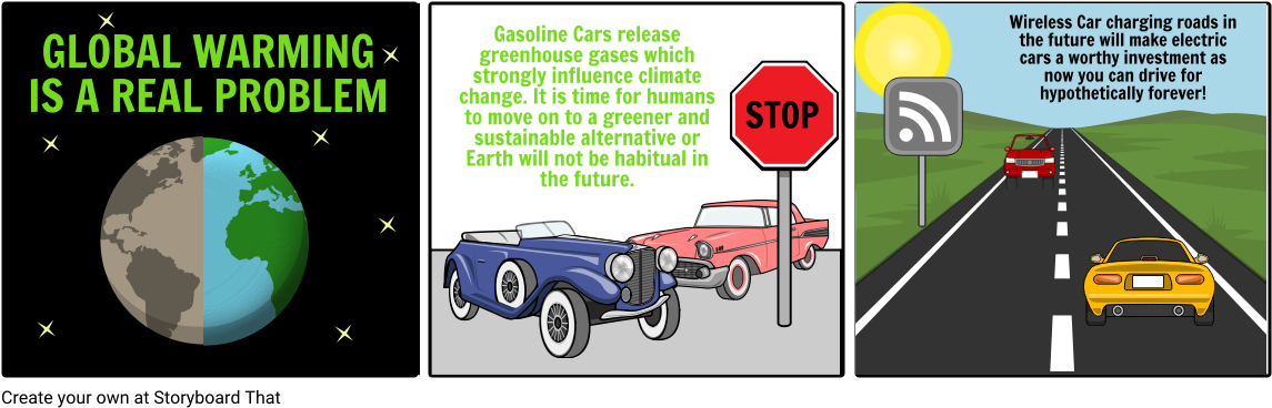 Design 1 Electric Cars - Electric Car And Global Warming (1164x385), Png Download