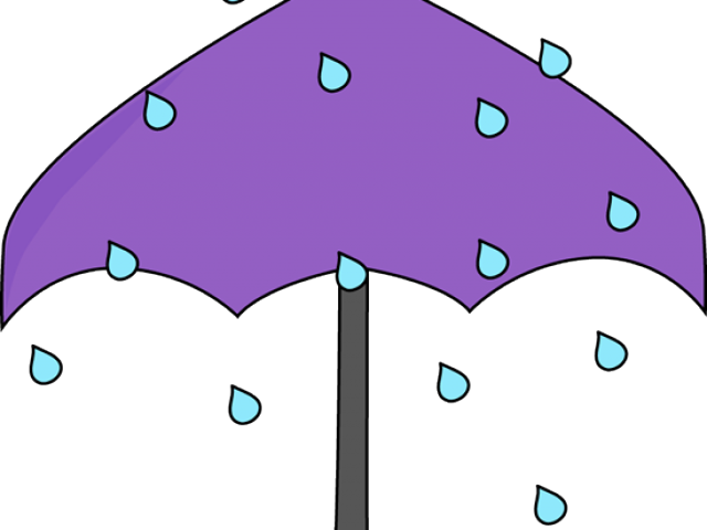 Rain Clipart Stormy - Rain Umbrella Clipart (640x480), Png Download
