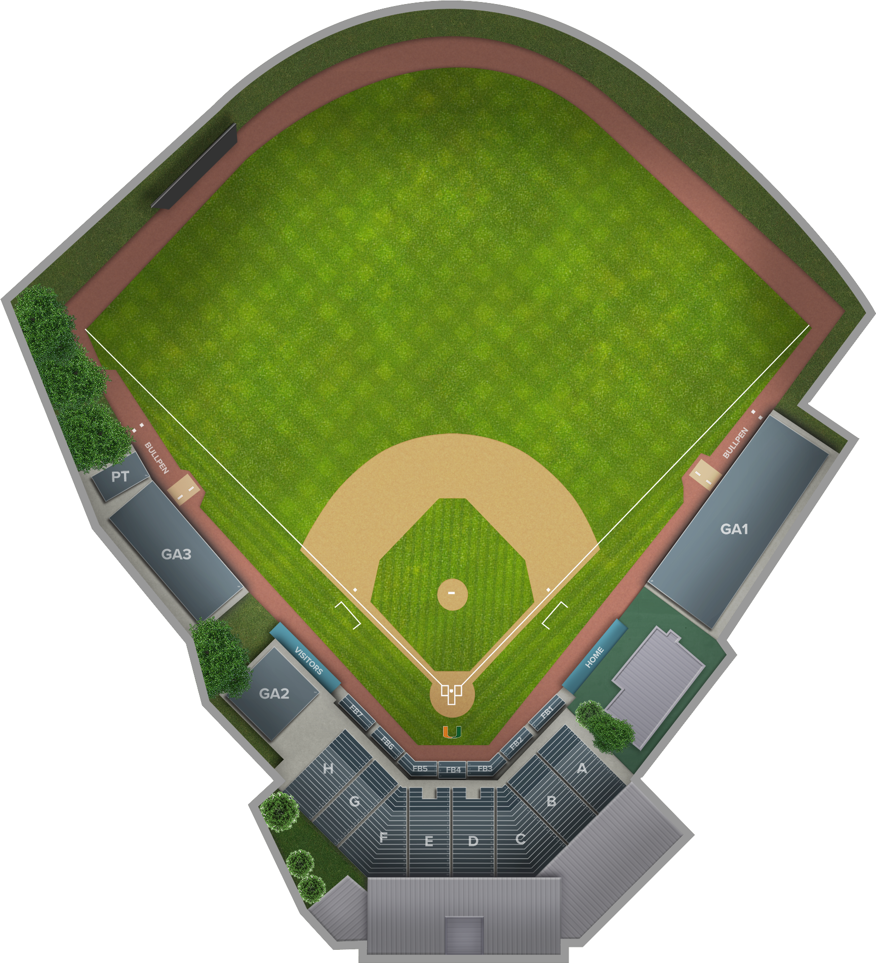 Boston College Baseball At Miami Baseball At Mark Light - Soccer-specific Stadium (2560x1936), Png Download
