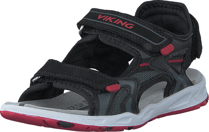 Viking - Anchor Charcoal/red - Viking Anchor Charcoal/red, Shoes, Sandals & Slippers, (705x445), Png Download