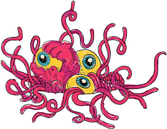 One Eyed Worm Monster - Uncle Grandpa Monster (612x474), Png Download