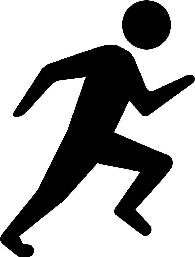 Png File Svg - Free Png Icon Running (748x981), Png Download