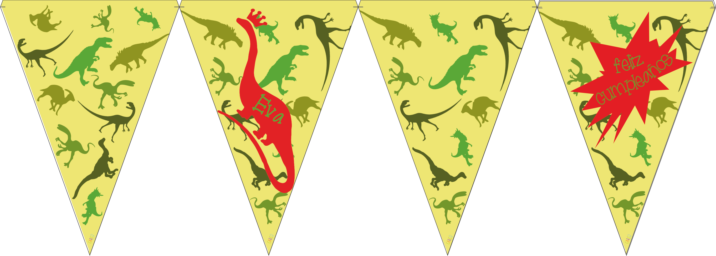 Set Banderas Dinos - Flag (2724x974), Png Download