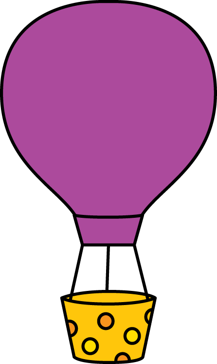 Hot - Purple Hot Air Balloon Clip Art (446x747), Png Download