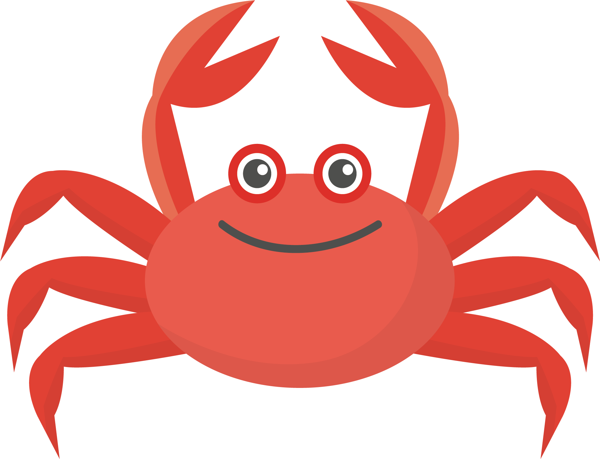 Crab Colorful Run Euclidean Vector Illustration - Crab Vector Png (2043x1563), Png Download
