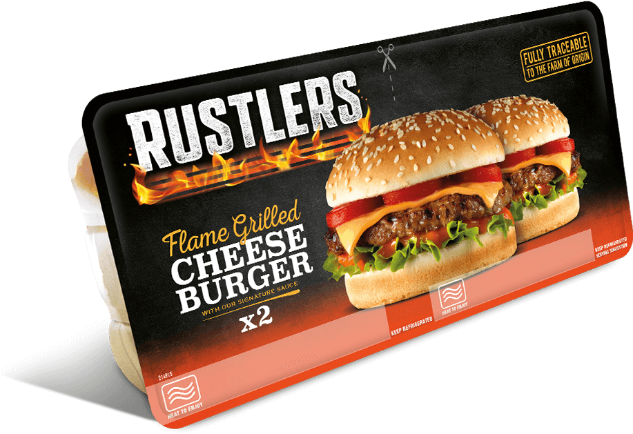More Info - Rustlers The Flame Grilled Deluxe With Bacon (1000x899), Png Download
