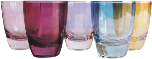 Multi-color Shot Glasses - Pint Glass (566x219), Png Download
