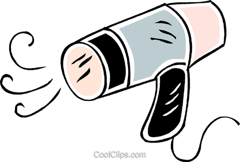 Secador De Cabelo Livre De Direitos Vetores Clip Art - Vetor Secador De Cabelo Png (480x325), Png Download
