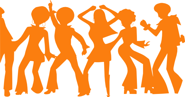Disco Party Clipart - Silhouette Disco (600x315), Png Download