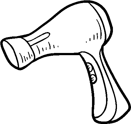 Desenho De Um Secador De Cabelo Para Colorir - Secador De Pelo Dibujo (600x470), Png Download