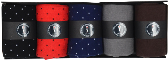 Men's Polka Dots Dress Socks Gift Box - Gift (900x600), Png Download