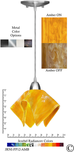 Jezebel Radiance® Flame Pendant, Small - Radiance Flame 1-light Track Pendant Jezebel Gallery (252x500), Png Download