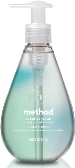 Gel Hand Wash - Method Hand Wash Green Tea 12 Oz (322x558), Png Download