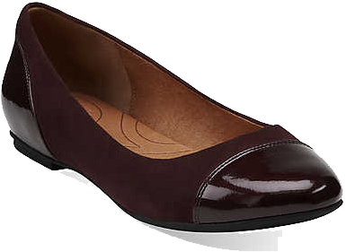 Chic Cap Toe Women's Flat From Clarks Indigo™ Blends - Shoe (460x347), Png Download