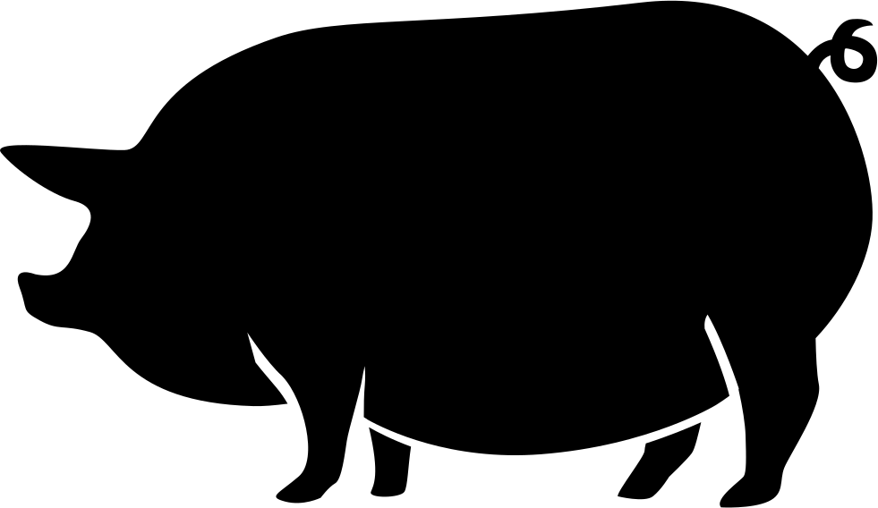 Png File Svg - Cerdo Silueta Png (981x568), Png Download
