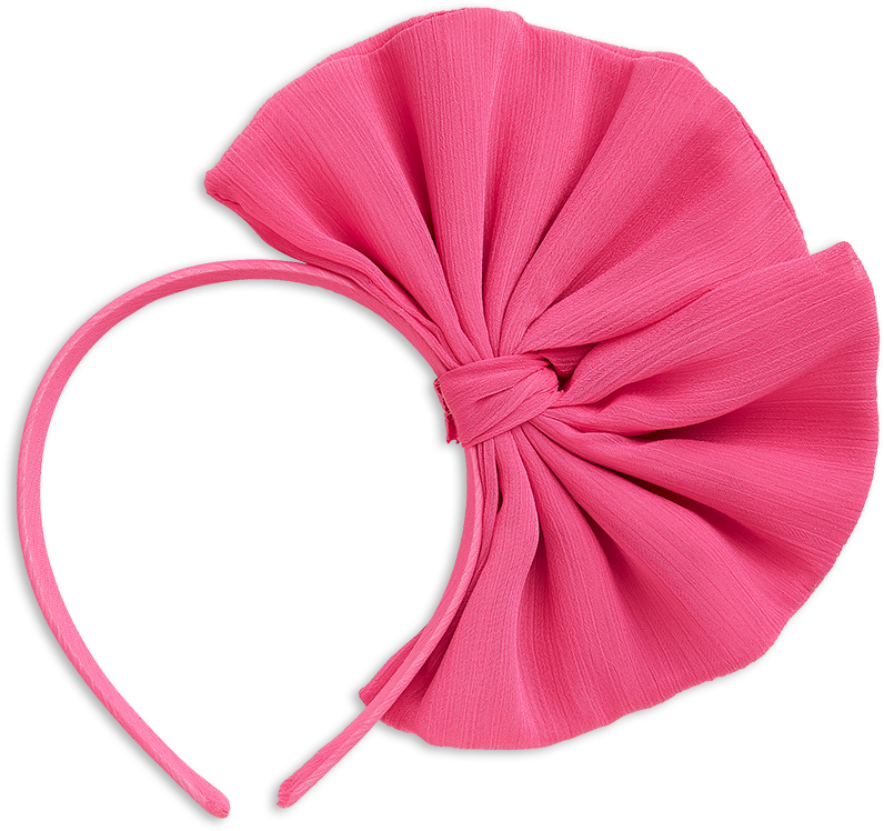 Alice Band With Bow Pink - Velvet Bow With Rhinestone On Hairband (888x888), Png Download