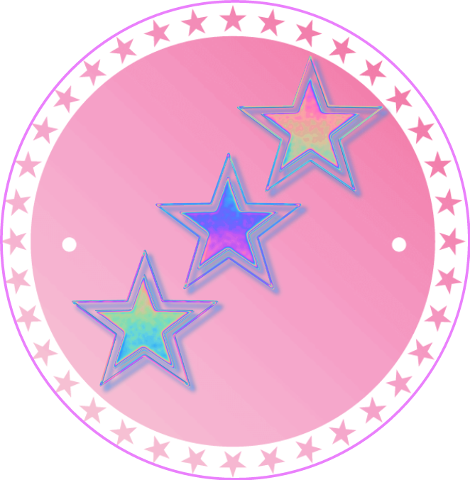 Pink Pinkicon Stars Circle Icondesign Pinkcircle - Circle (662x676), Png Download