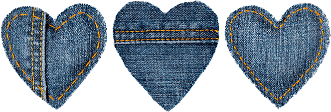 Jean Hearts (680x241), Png Download