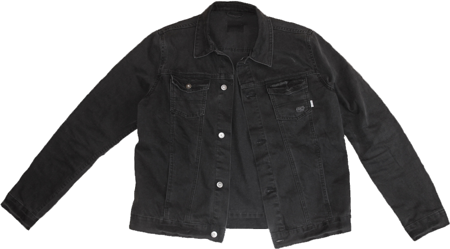 Denim Jacket Png Image - Black Denim Jacket Png (1000x1000), Png Download