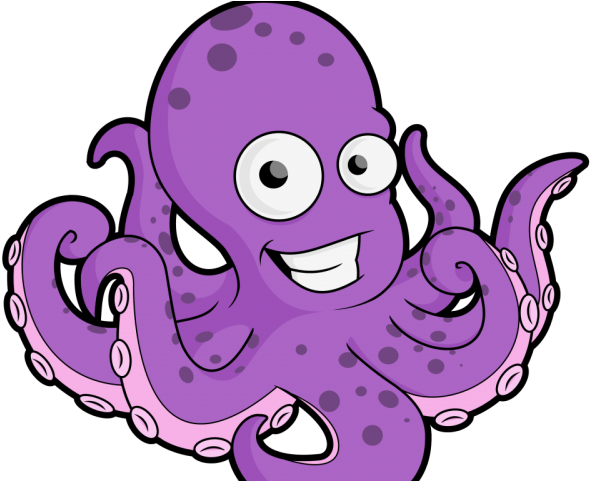 Octopus Clipart Cartoon - Cartoon Octopus Transparent Background (640x480), Png Download