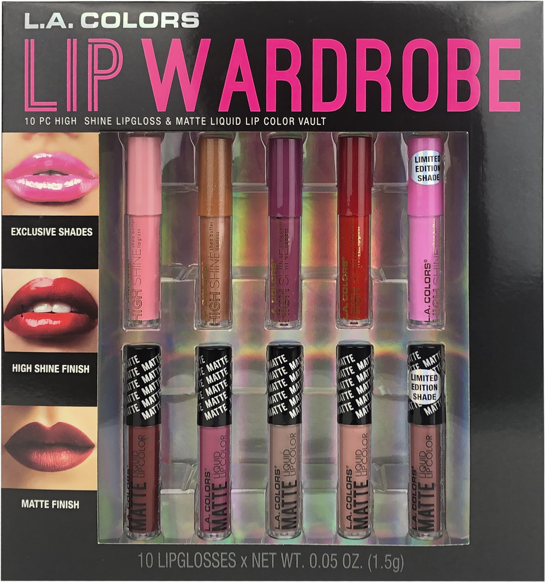 Colors 10 Piece Lipgloss And Matte Lip Vault Set - Lip Gloss (2000x2000), Png Download