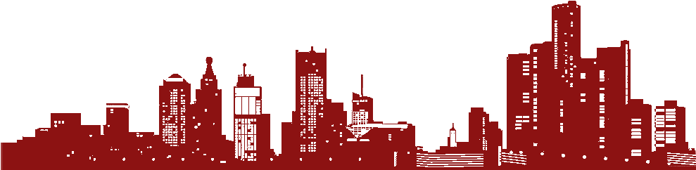 Helping Our Veterans - Detroit Skyline (1037x283), Png Download
