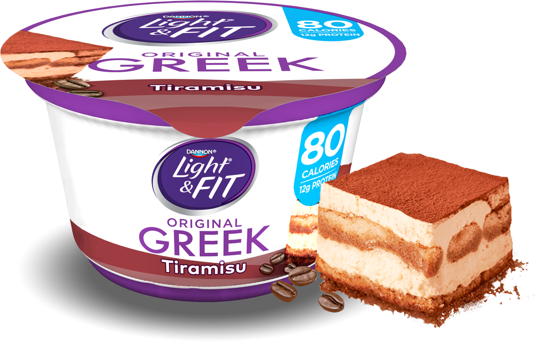 Tiramisu Greek Yogurt - Light & Fit Yogurt, Greek, Nonfat, Mixed Berry (1140x810), Png Download
