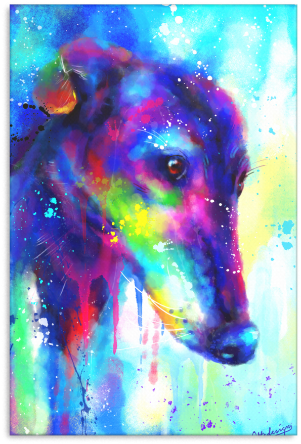Greyhound Canvas Wrap 1503-1 - Visual Arts (900x900), Png Download