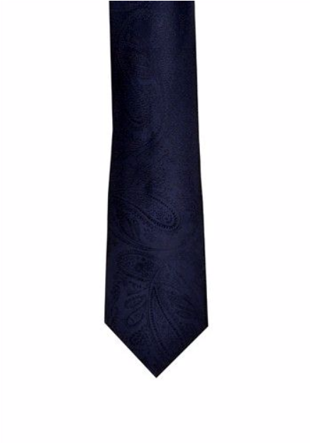 Mens Necktie Navy Blue Paisley Polyester Tie - Drykorn Krawatte One Size Naturfaser Mischgewebe Streifen (780x780), Png Download
