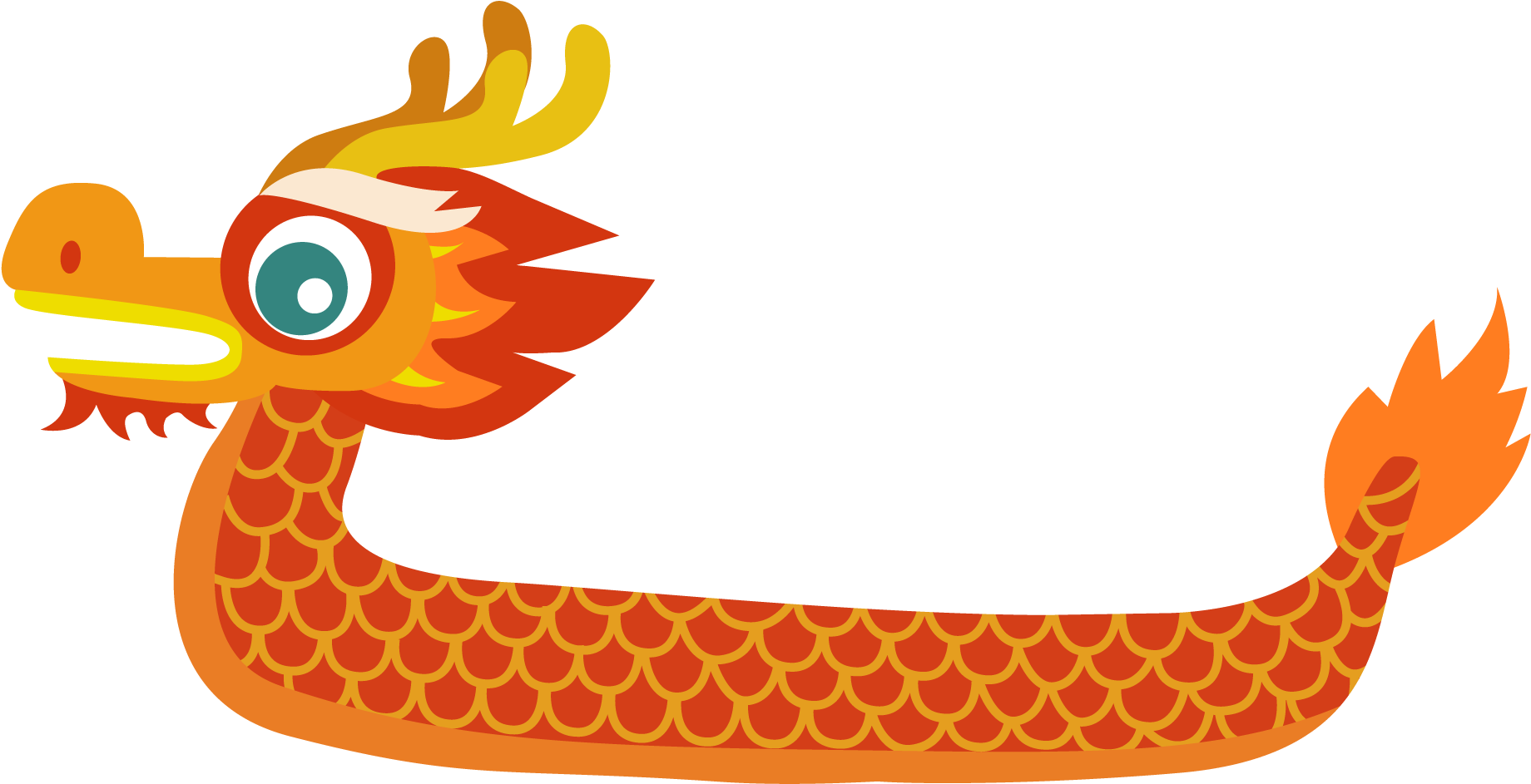 Hand Painted Cartoon Dragon Boat Decoration Vector - Dragon Boat Festival Clipart (2000x1500), Png Download