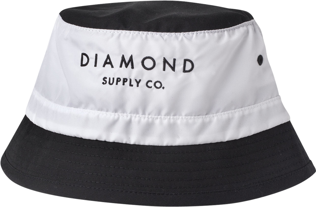 Diamond Stone Cut Bucket Hat L/xl-white/blk - Diamond Supply Co Stone Cut White Bucket Hat - Small (1024x1024), Png Download