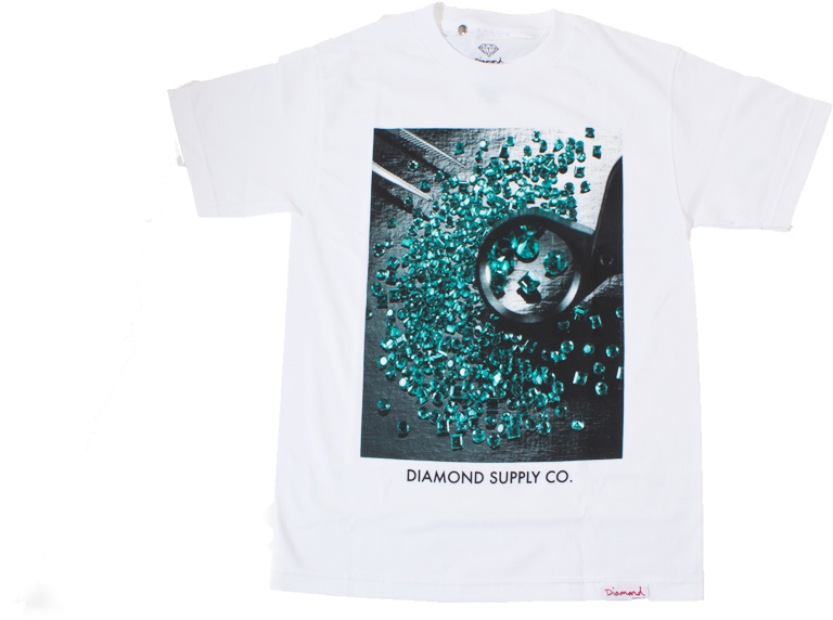 Diamond T Shirt Gem Quality White - Diamond Supply Co Gem Quality Sweatshirt Black (900x600), Png Download