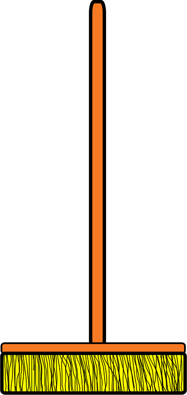 Escoba - Push Broom Clip Art (379x800), Png Download