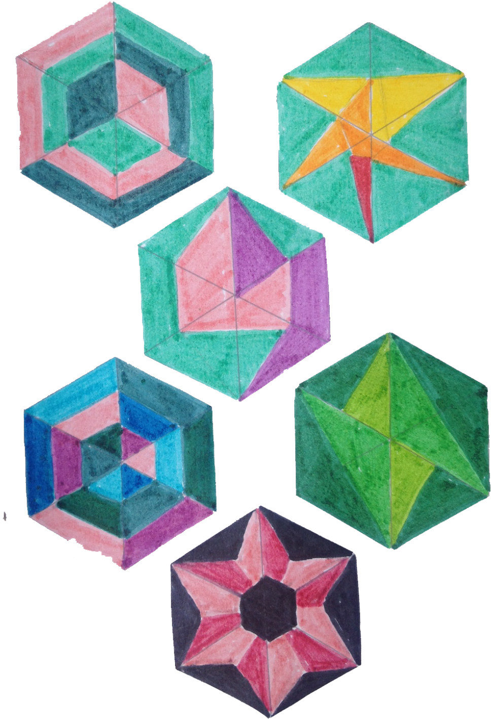 Bocetos En Blanco Y Negro, Técnica De Color Y Bolígrafo - Triangle (1200x1600), Png Download