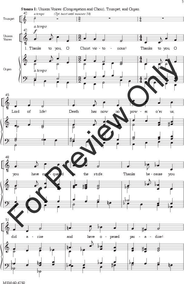 Thanks To You, O Christ Victorious Thumbnail - Wings Of Apollo Sheet Music (744x1056), Png Download