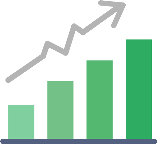 1440 Incremento En Unidades Vendidas - Increase Icon Green Png (574x535), Png Download